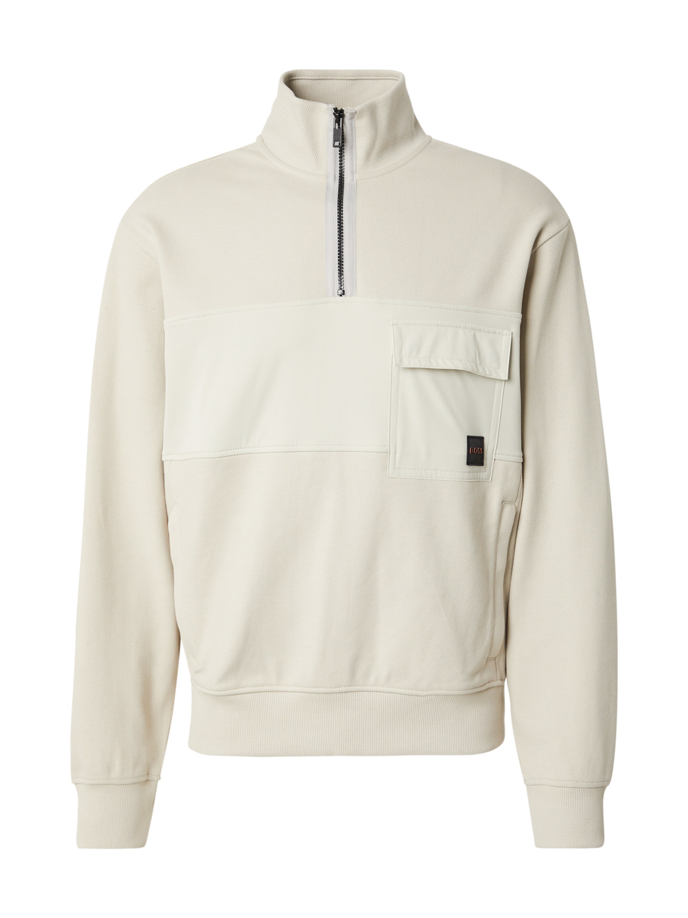 BOSS Суичър 'Ze_Nylonhem' в бежово: отпред