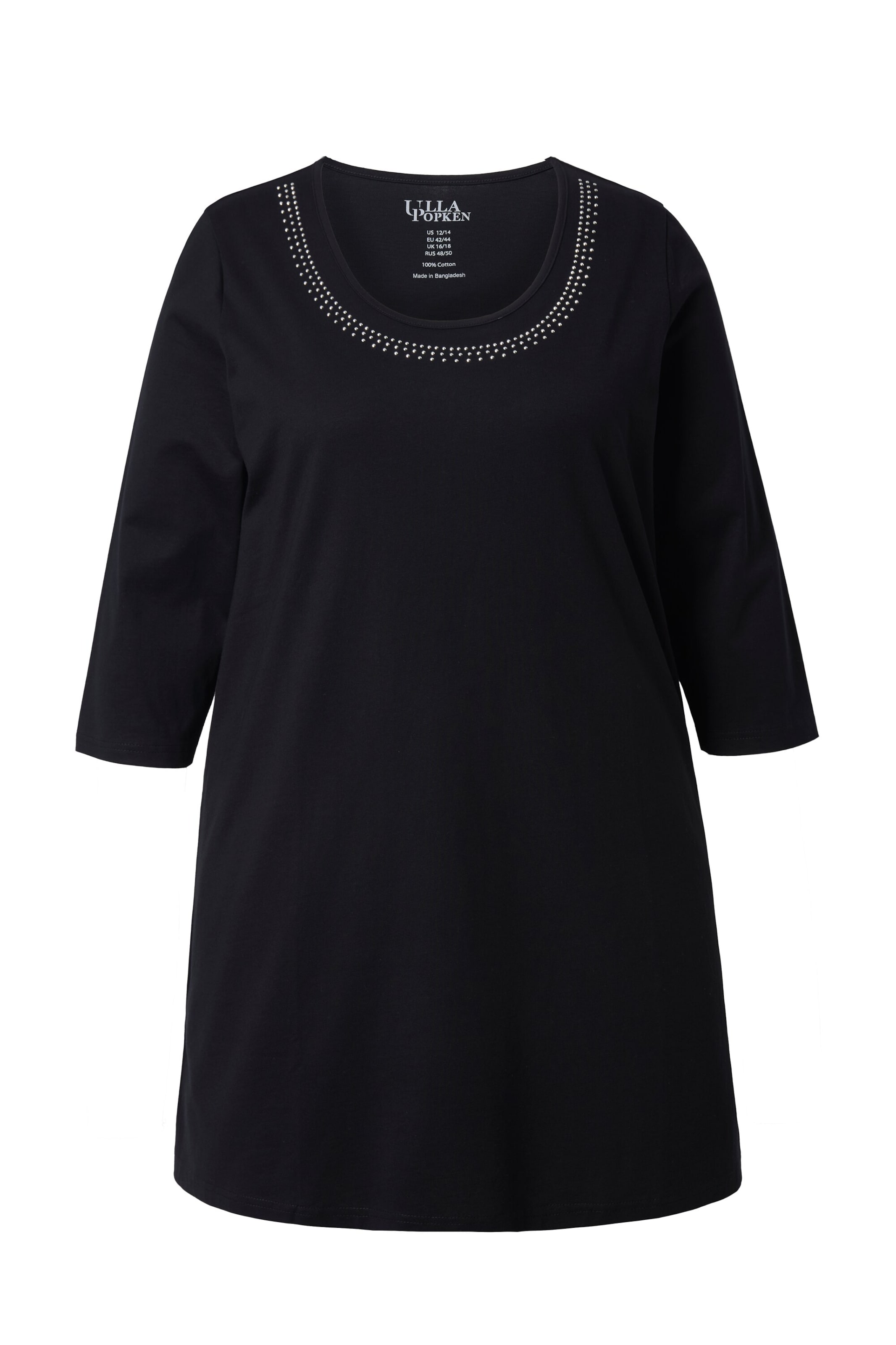 Ulla Popken Shirt in Schwarz: Vorderseite