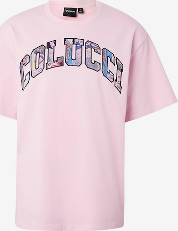 Colucci T-Shirt 'College Logo' in Pink: Vorderseite