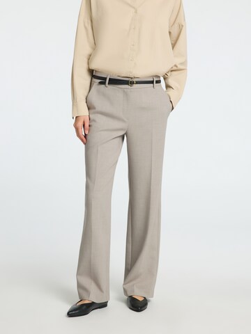 SELECTED FEMME Wide leg Trousers with creases 'SLFRita' in Grey: front