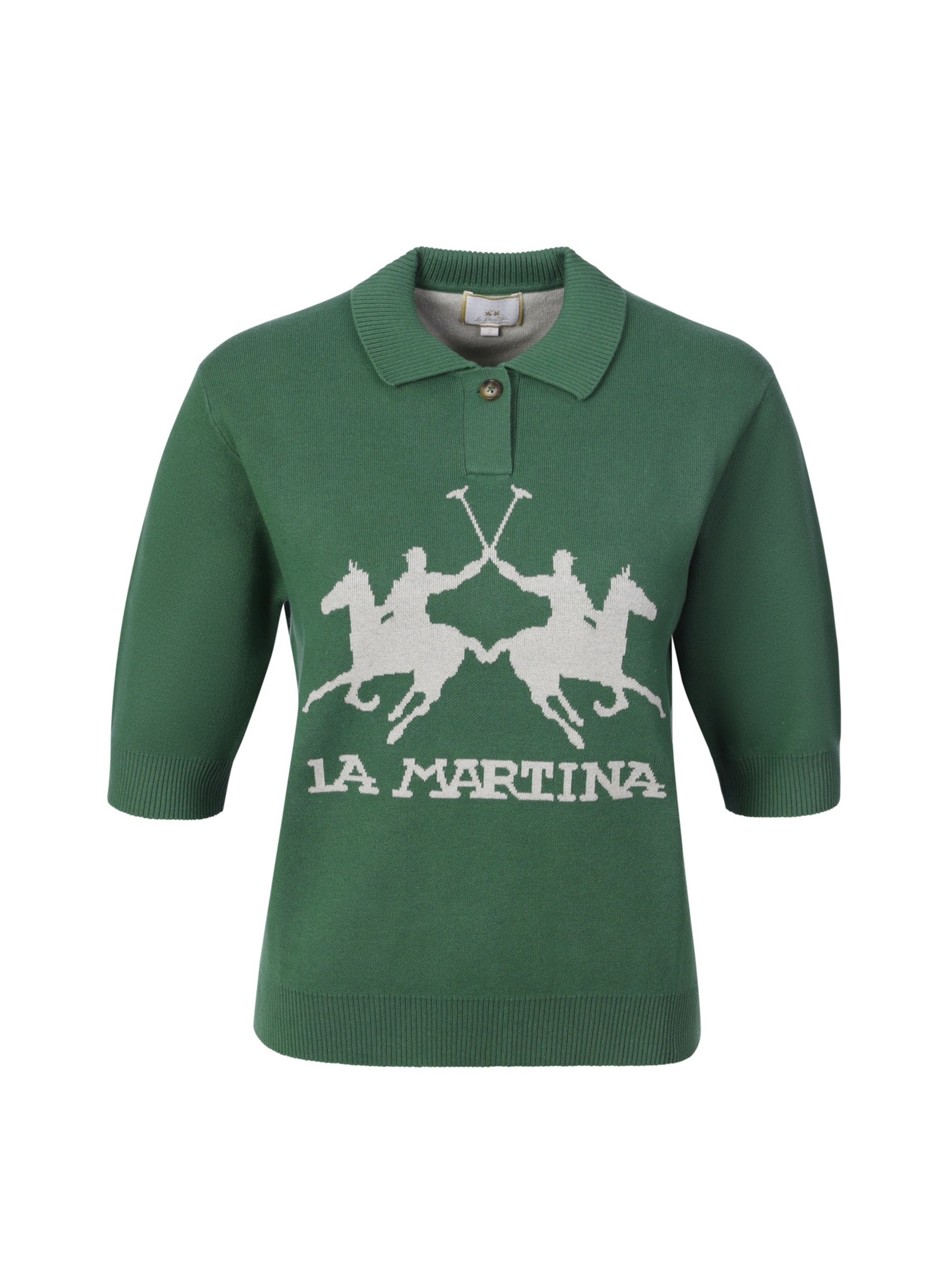 La Martina Poloshirt ' WCS003 ' in Grün: Vorderseite