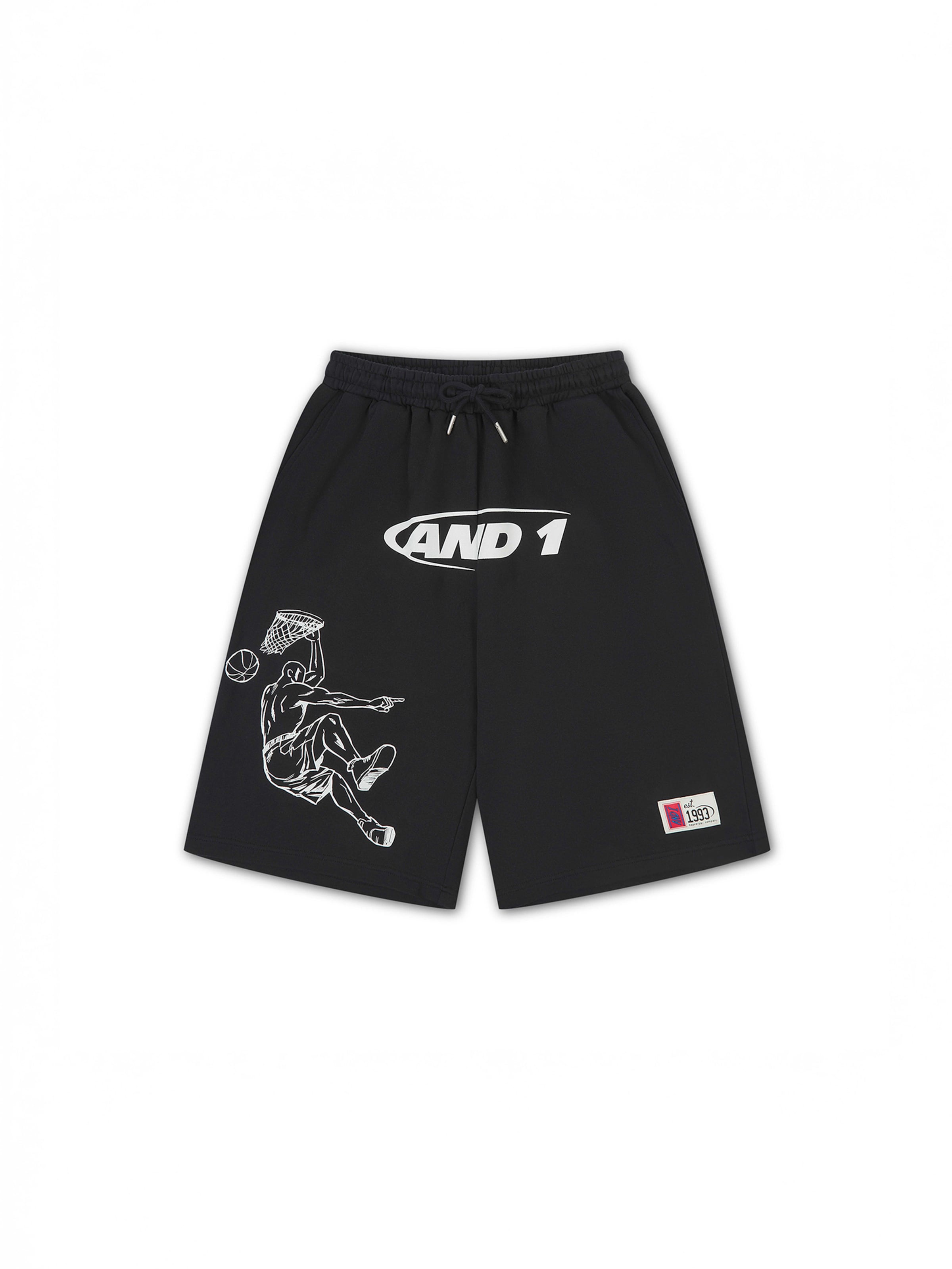 Loosefit Pantalon 'Off The Rim' AND1 en noir : devant