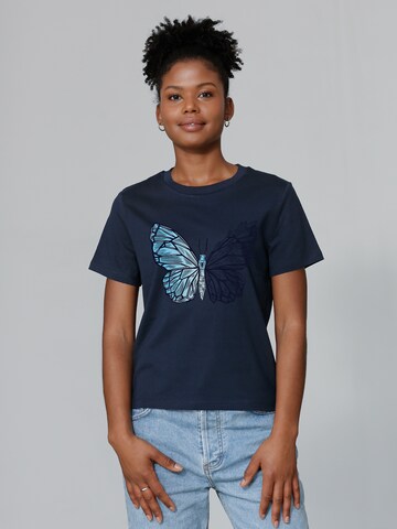T-shirt Watapparel en bleu : devant