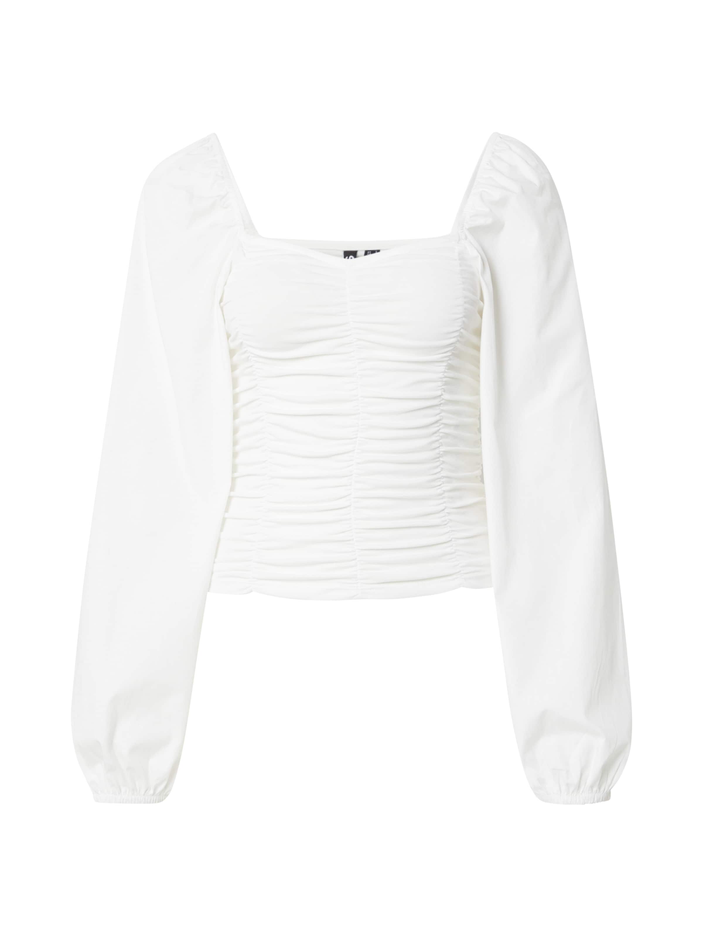 PIECES - Blusa 'Malysia' en blanco: frente