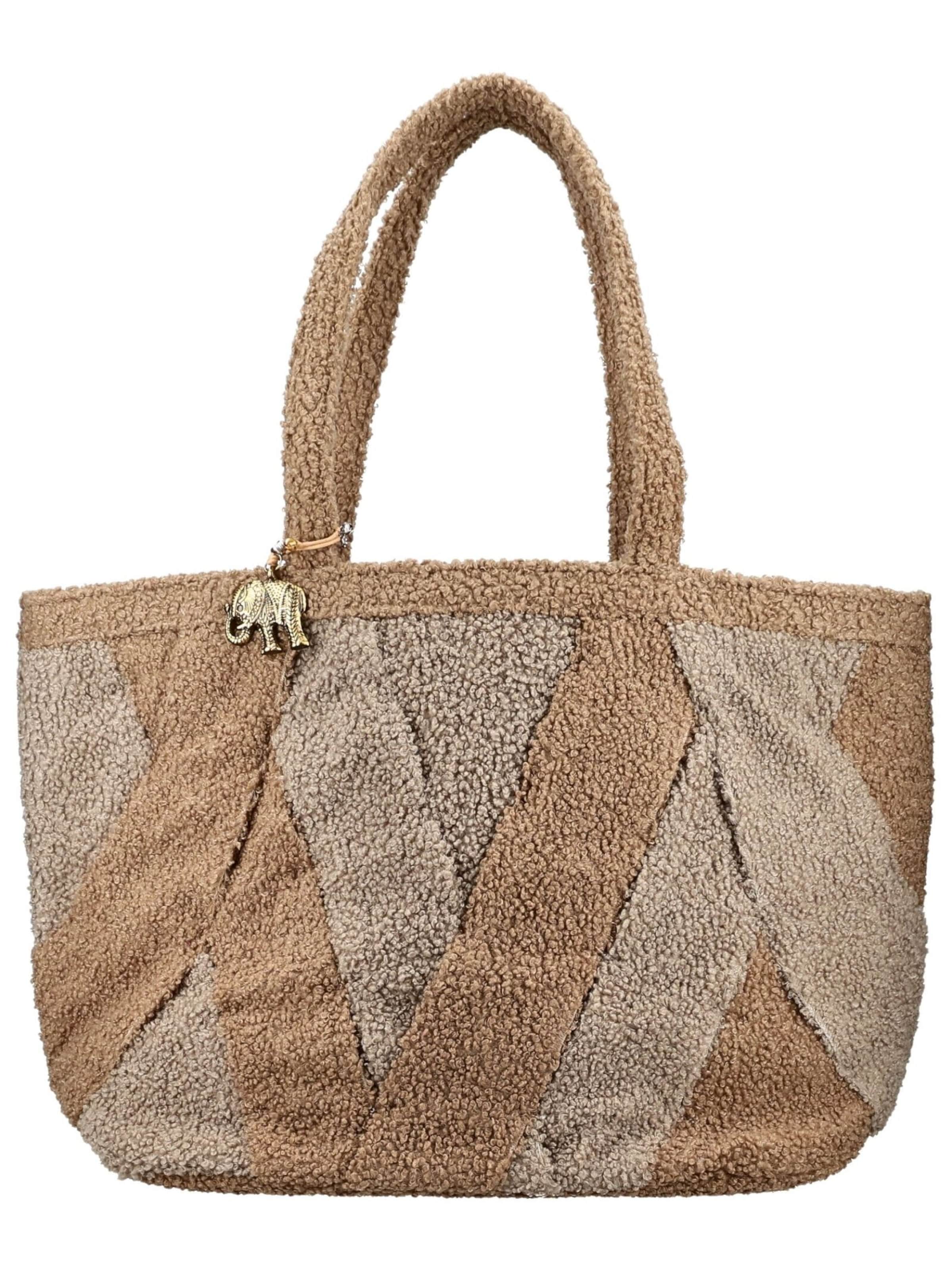 ANOKHI Shopper in Bruin: voorkant