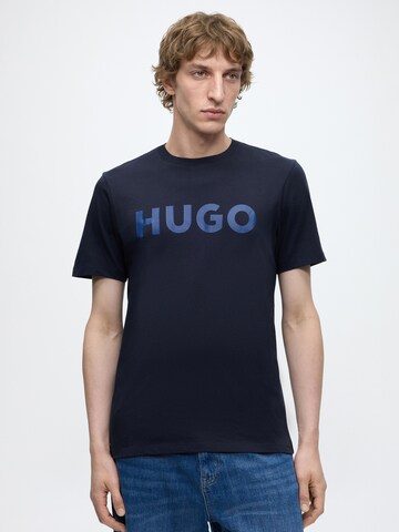 HUGO Μπλουζάκι 'Dulivio' σε μπλε: μπροστά