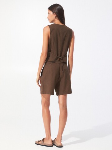 Pull&Bear Suit vest in Brown