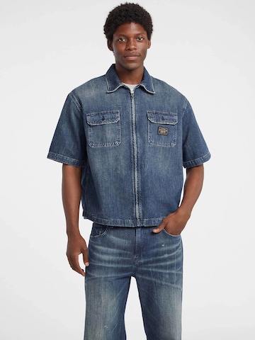 GUESS Comfort fit Button Up Shirt in Blue: front