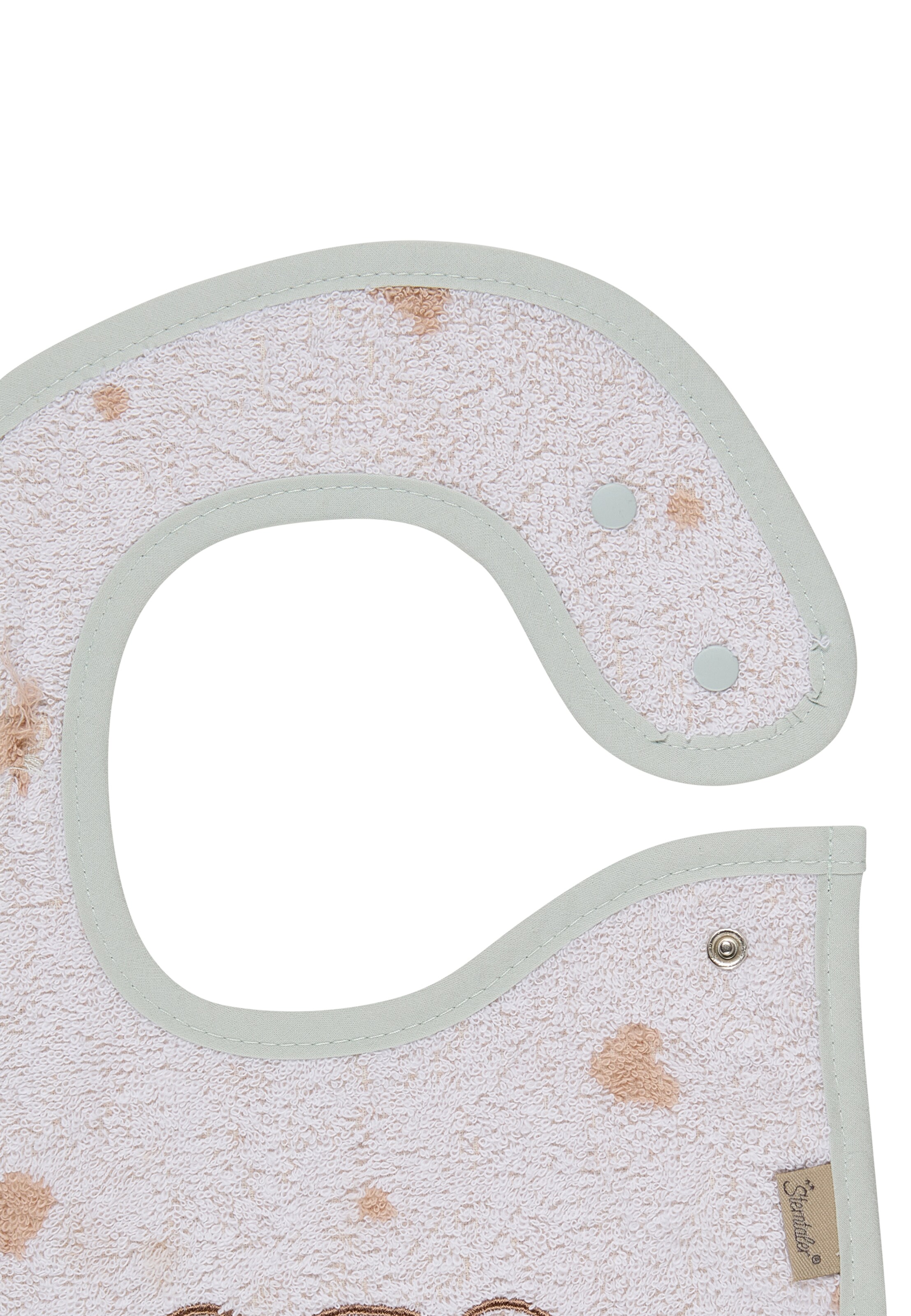 STERNTALER Bib 'Bär Bo' in White