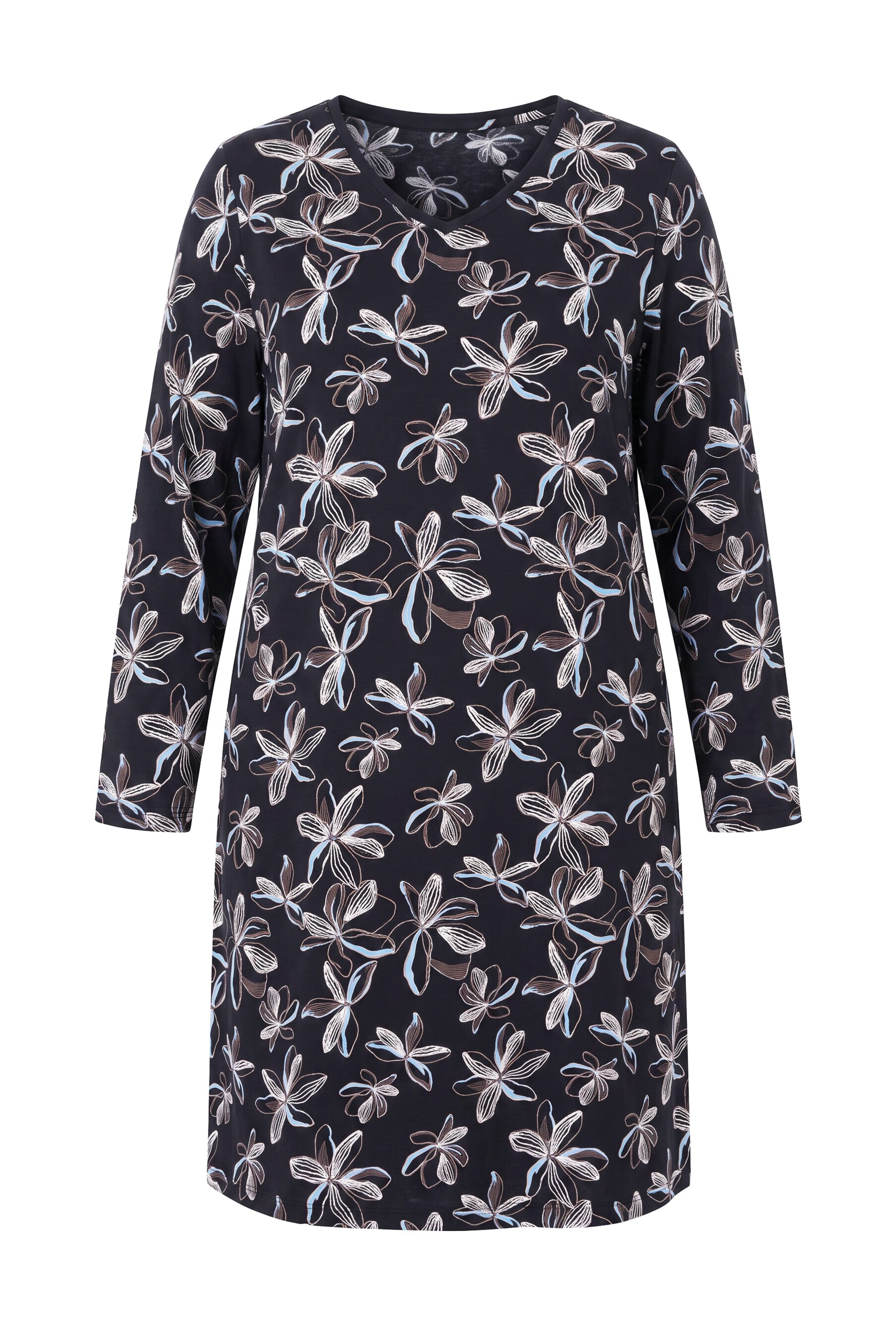 Ulla Popken Nightgown in Black: front