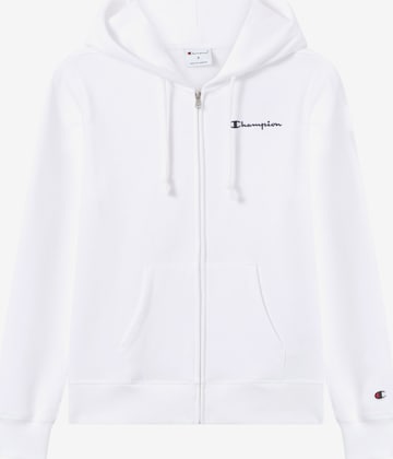 Champion Authentic Athletic Apparel - Sudadera con cremallera en blanco: frente