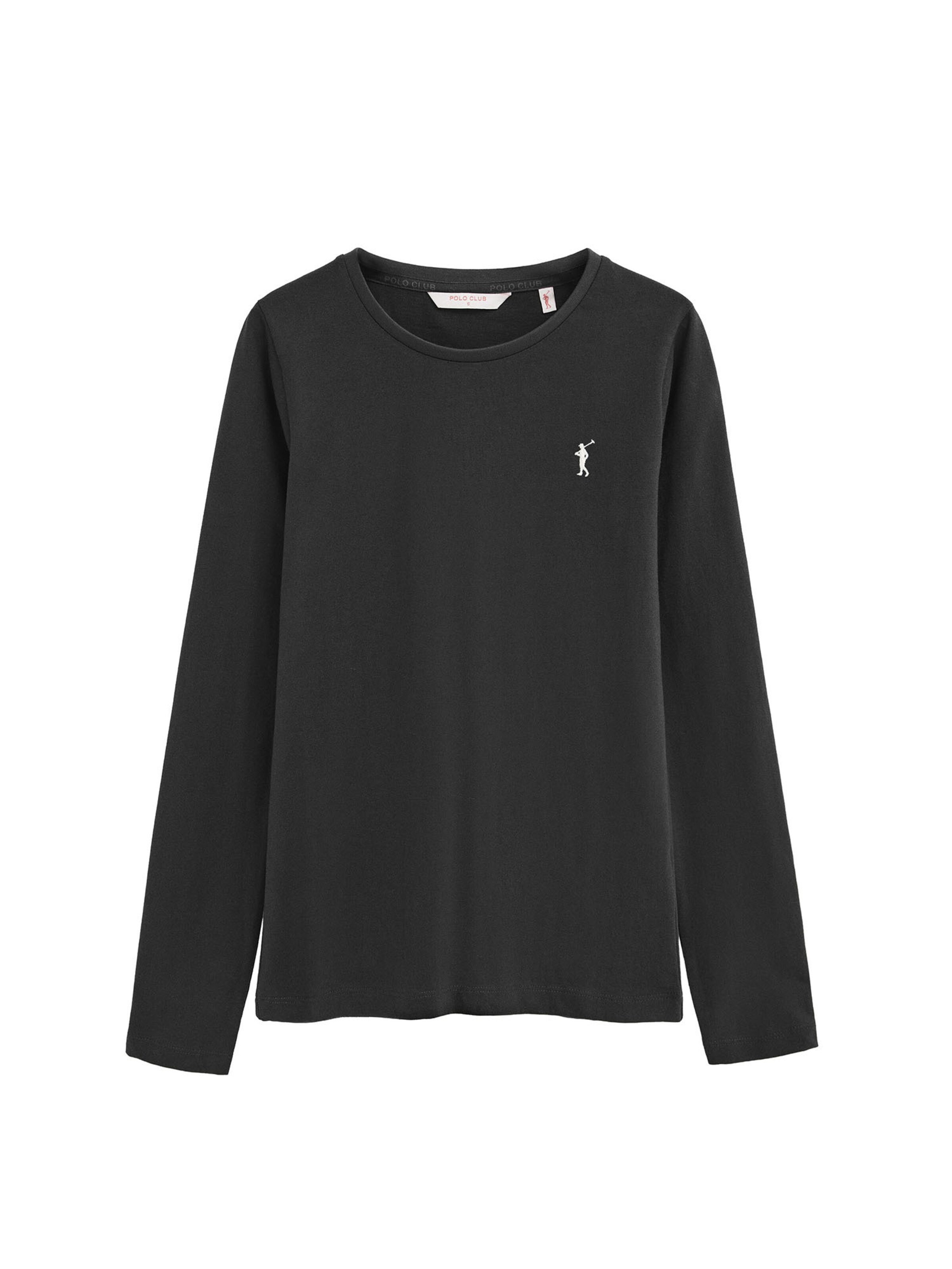 Polo Club Shirt in Black: front