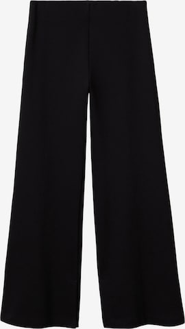MANGO Szeroka nogawka Spodnie 'Planito' w kolorze czarny: przód