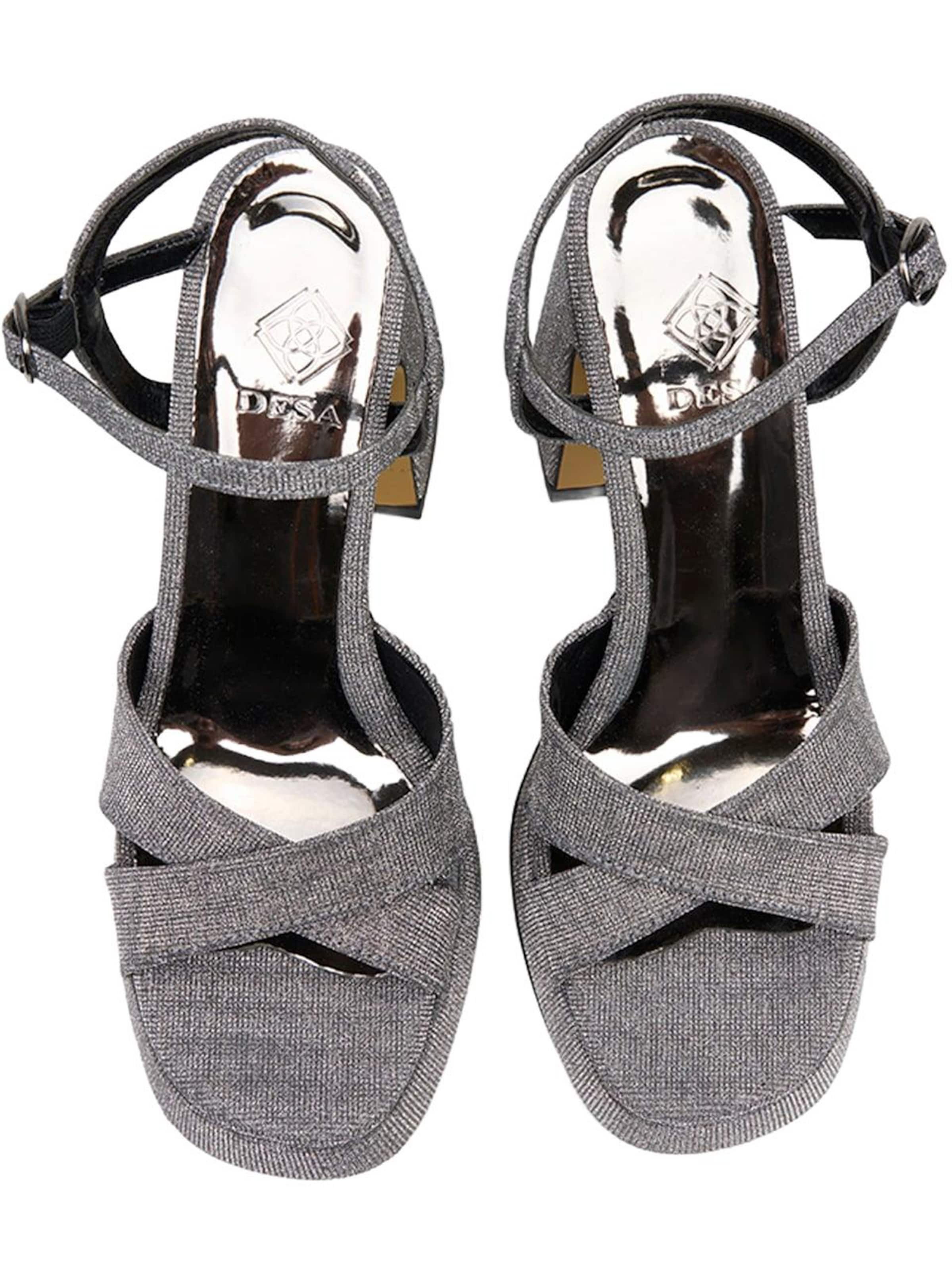 Desa Sandalen met riem 'Pumps' in Grijs