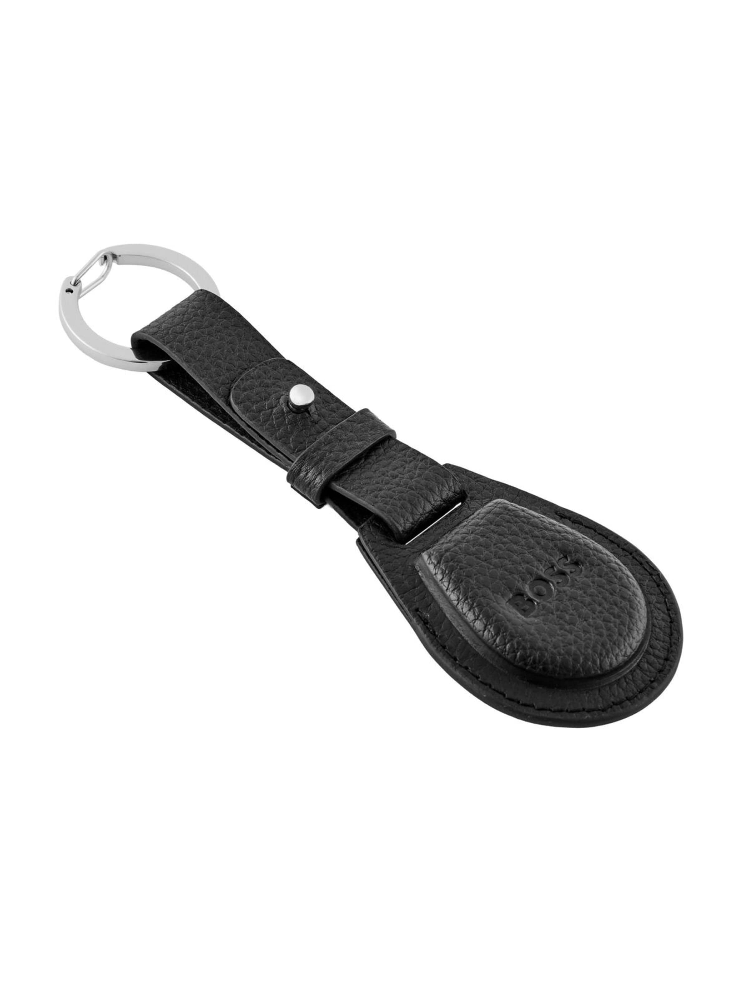 BOSS Key ring 'Key ring with AirTag holder Classic Grained' in Black