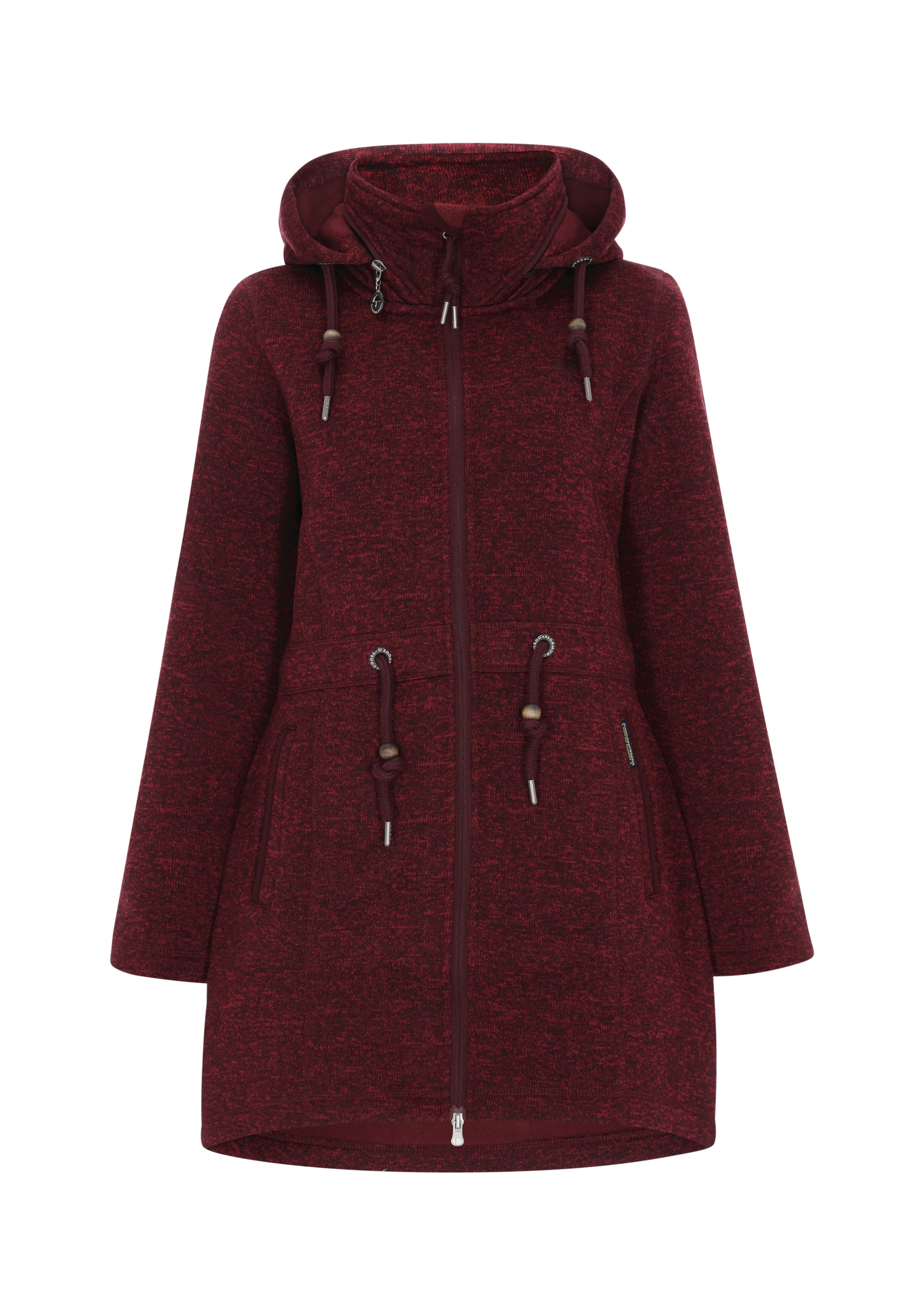 sarkans Schmuddelwedda Flīsa jaka: no priekšpuses