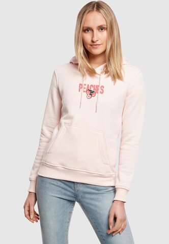 Sweat-shirt 'Peaches' Mister Tee en rose : devant