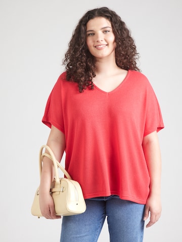ONLY Carmakoma Shirt 'CARTAMMI' in Red: front