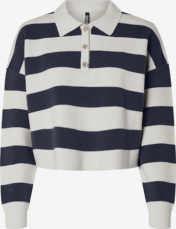 Pull-over PIECES en bleu : devant