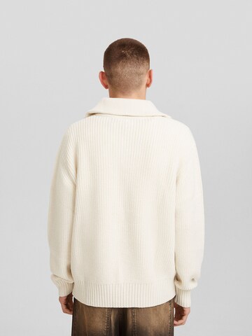Bershka Sweter w kolorze biały