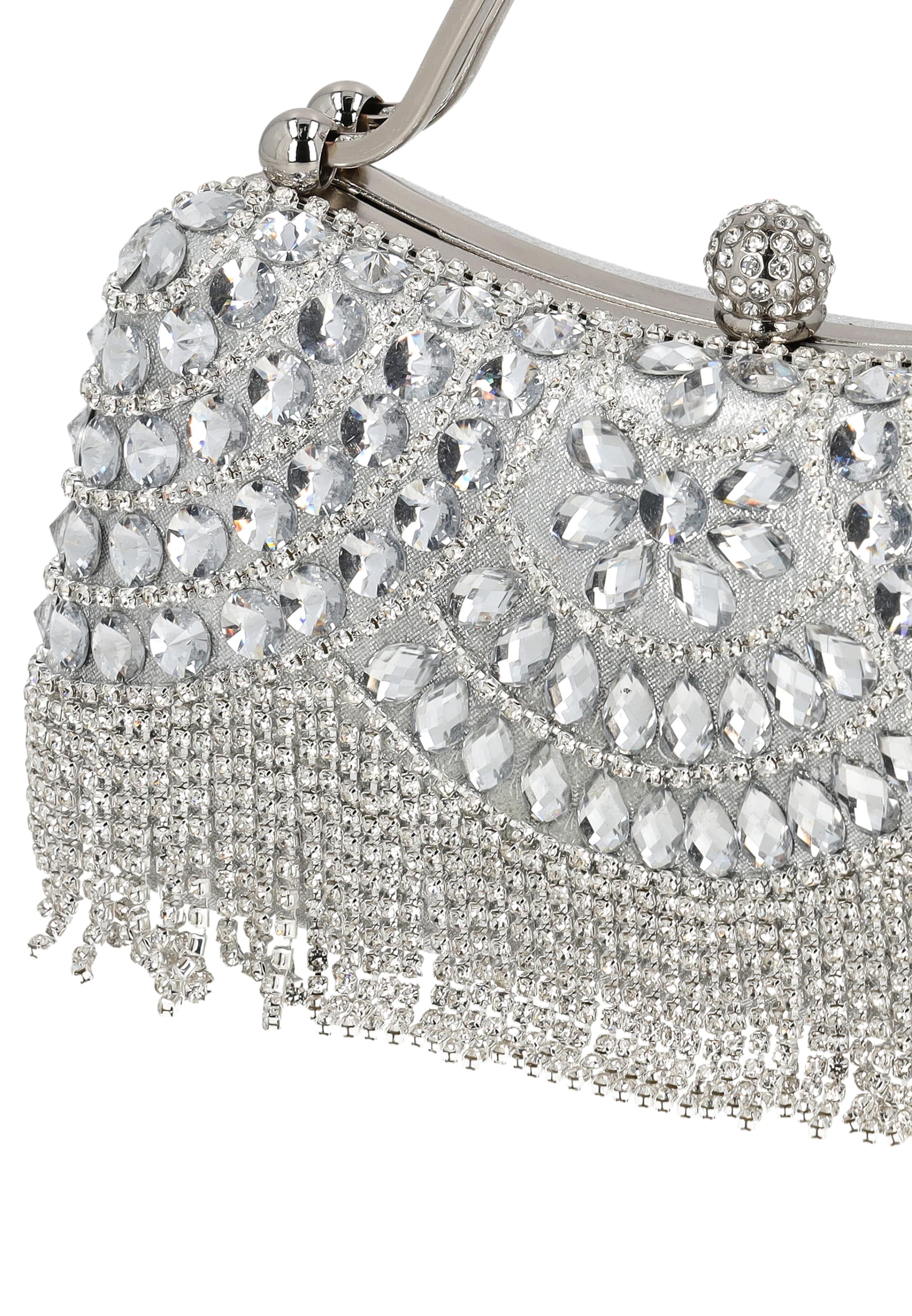 faina Clutch in Silber