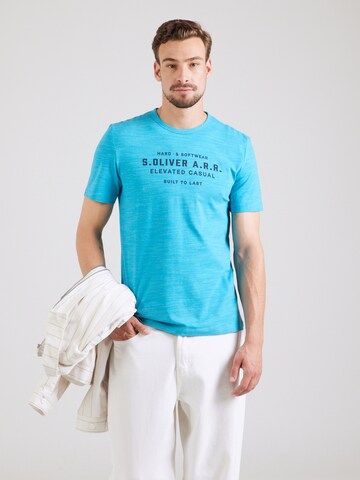 Tricou de la s.Oliver pe albastru: față
