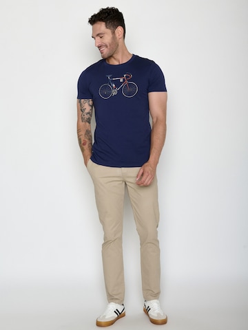 GREENBOMB Shirt 'Guide Bike Jacques' in Blauw