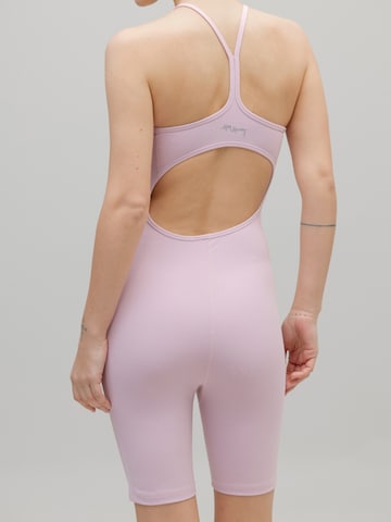 Body de sport 'Jumpsuit Ribbed Dawn Pink' Hey Honey en rose