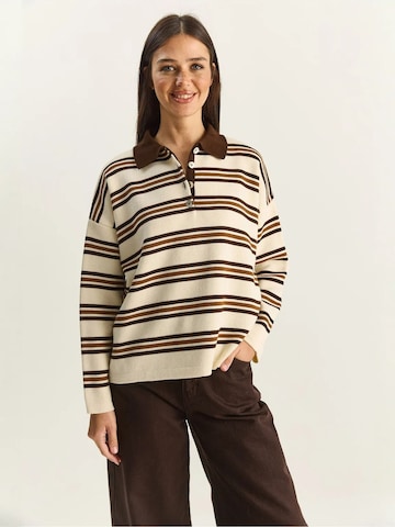 Bianco Lucci Pullover 'Pullover'‌‌‌‌ in Beige
