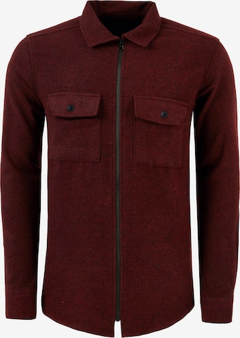Buratti Slim fit Button Up Shirt in Red: front