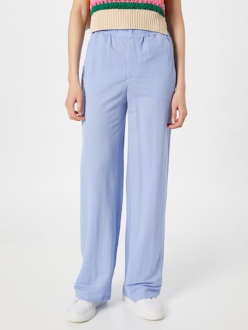 OBJECT Pleat-Front Pants 'ESTA' in Blue: front