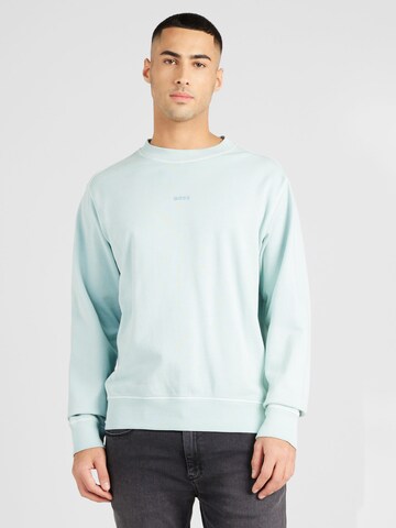 BOSS Sweatshirt 'Wefade' in Blue: front