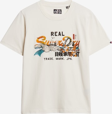 T-shirt 'Tokyo' Superdry en beige : devant