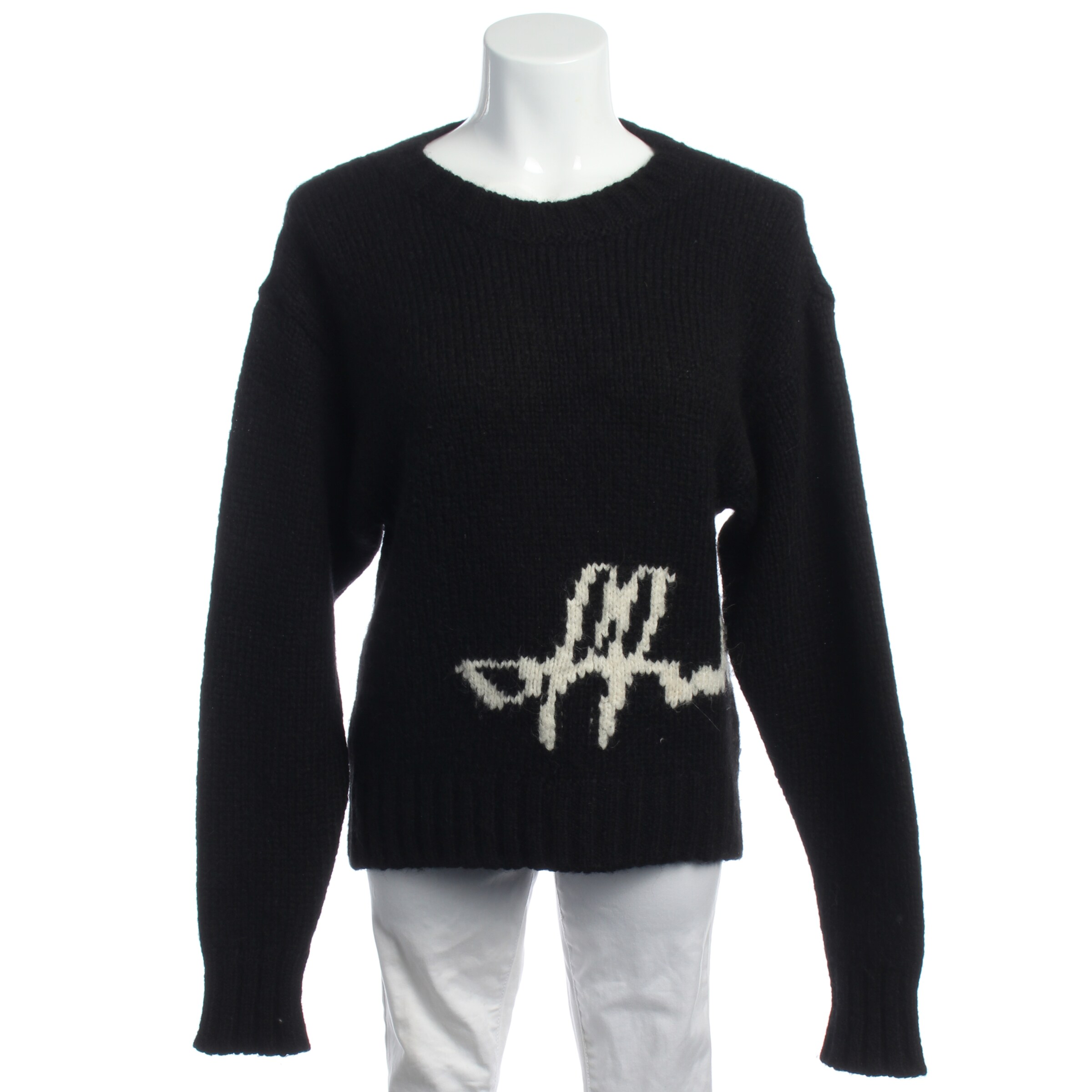 Off-White Pullover / Strickjacke L in Schwarz: Vorderseite