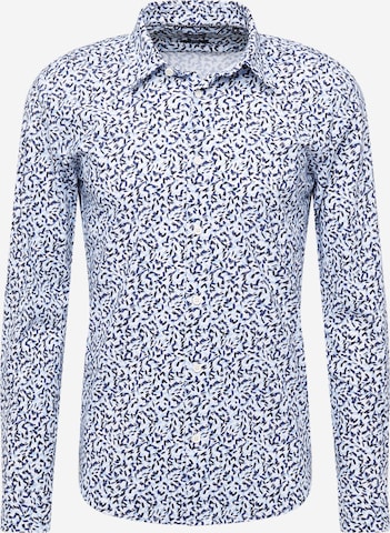 BOSS Black Slim fit Button Up Shirt 'P-Roan' in Blue: front