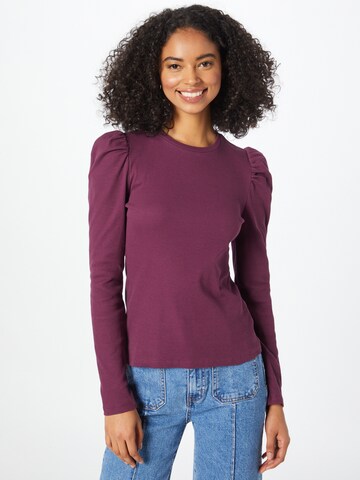 T-shirt 'Anna' PIECES en violet : devant
