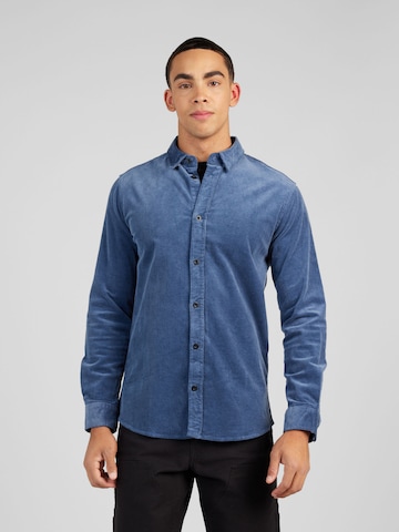 Regular fit Camicia 'LEIF' di anerkjendt in blu: frontale