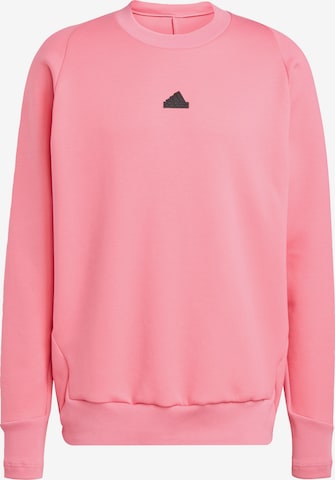 ADIDAS SPORTSWEAR Athletic Sweatshirt 'Z.N.E. Premium' in Pink: front