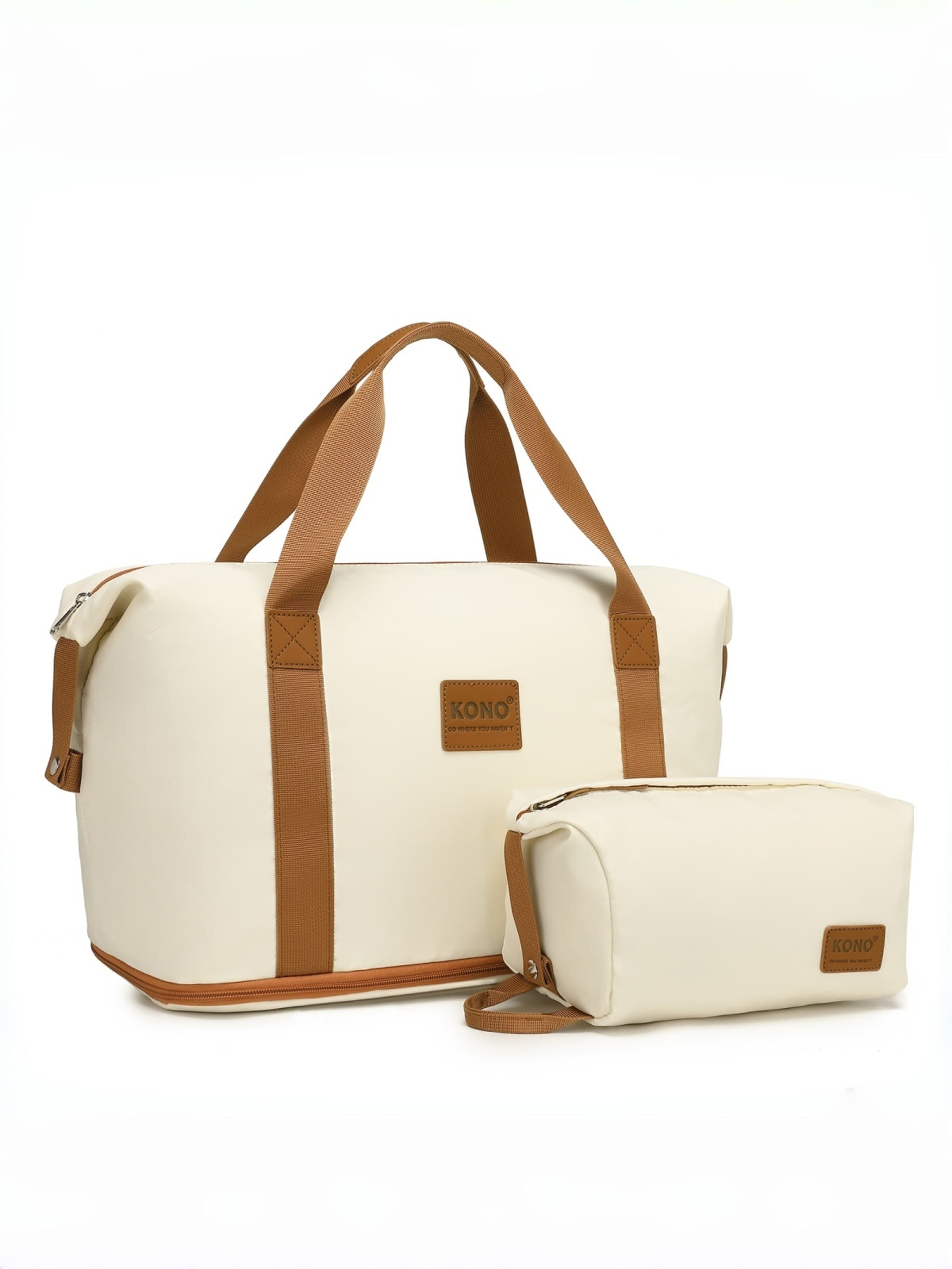 Kono Handbag in Beige: front