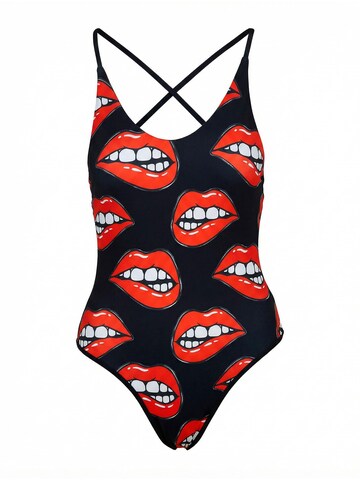 Kalaia Bustier Badpak in Zwart: voorkant