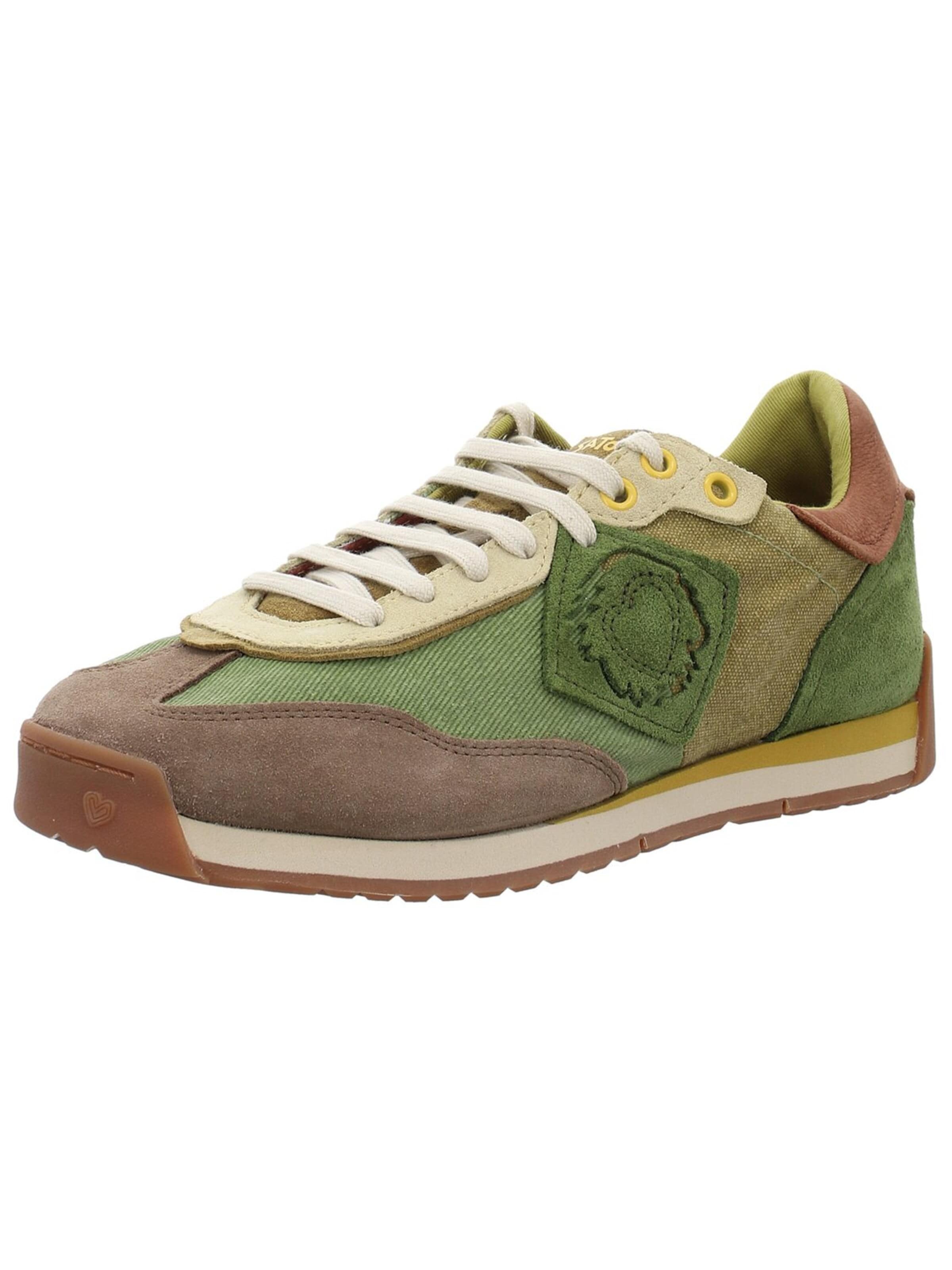 satorisan Athletic Lace-Up Shoes 'ENSO GAIA' in Green: front