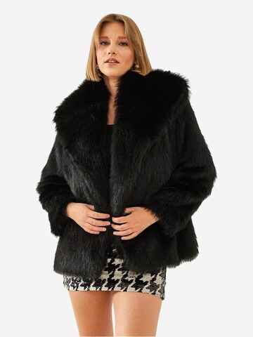 Manteau mi-saison Bianco Lucci en noir : devant