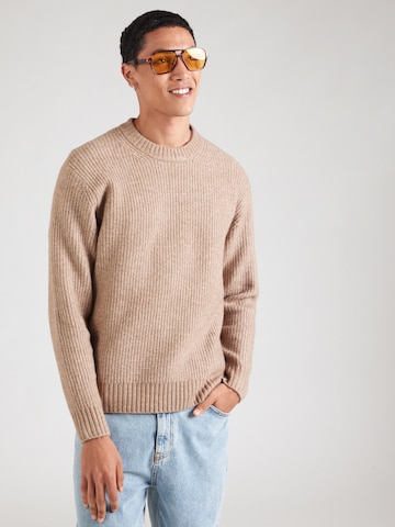 Pull-over 'JORYORK OLLIE' JACK & JONES en marron : devant