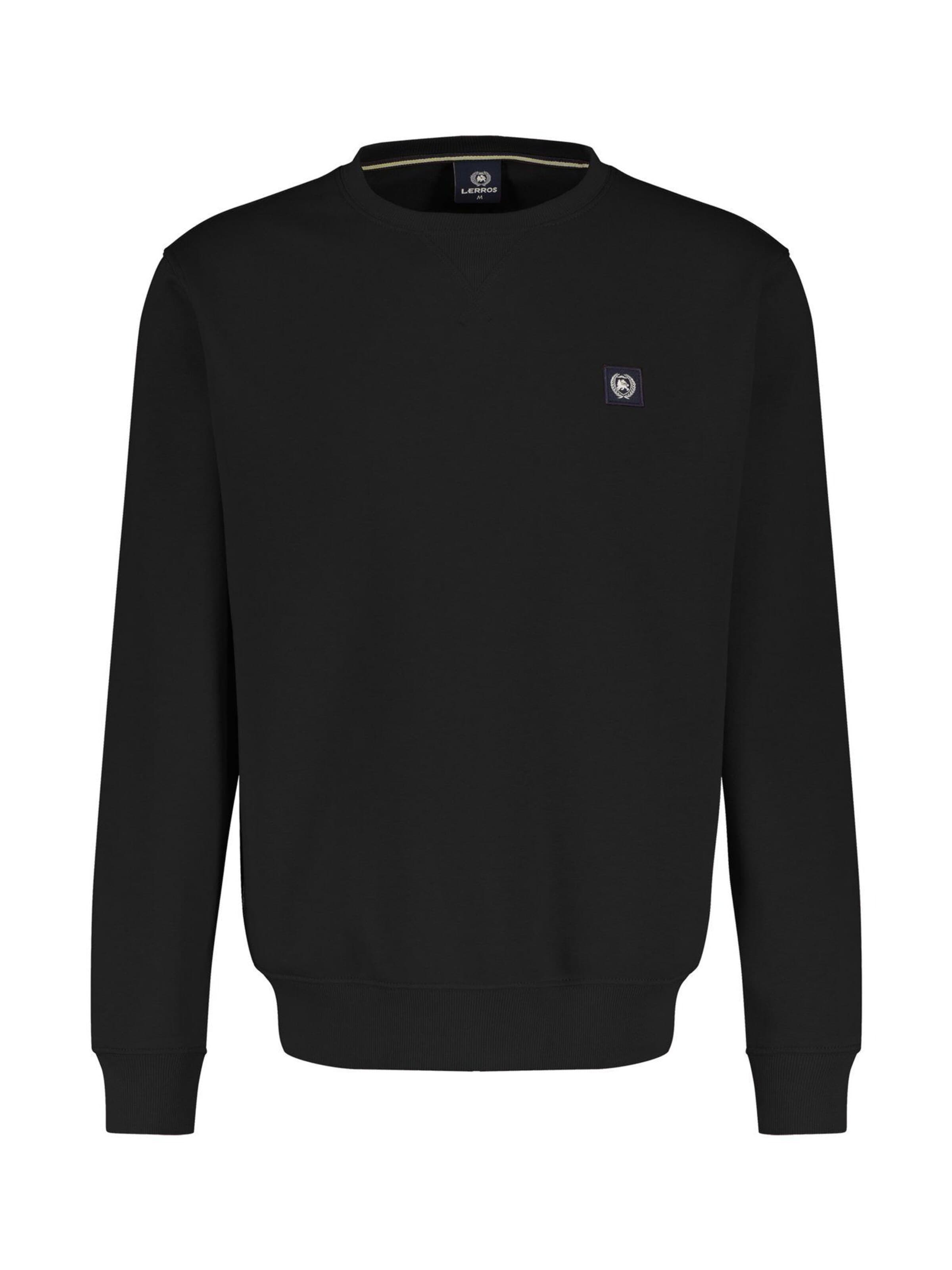 LERROS Sweatshirt in Zwart: voorkant