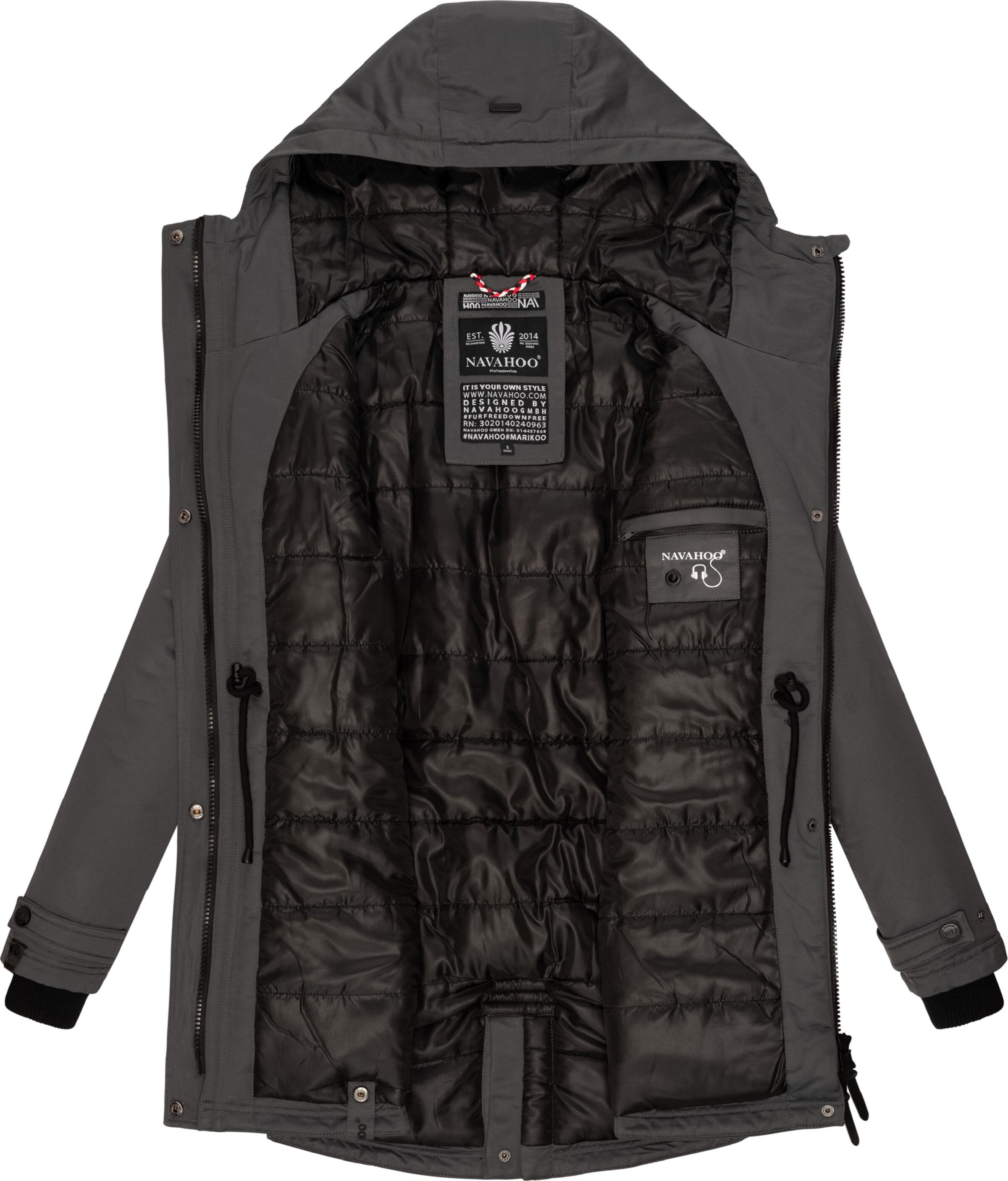 NAVAHOO Vinterparkas i grå