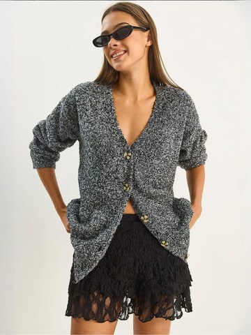 Bianco Lucci Gebreid vest in Zwart