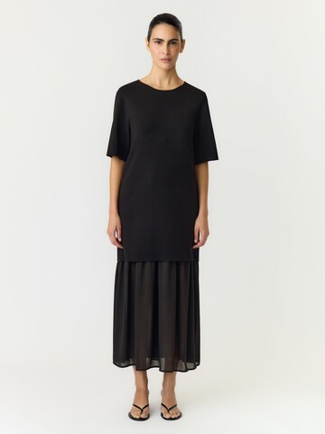 YAS - Vestido de punto 'YASBeani' en negro: frente