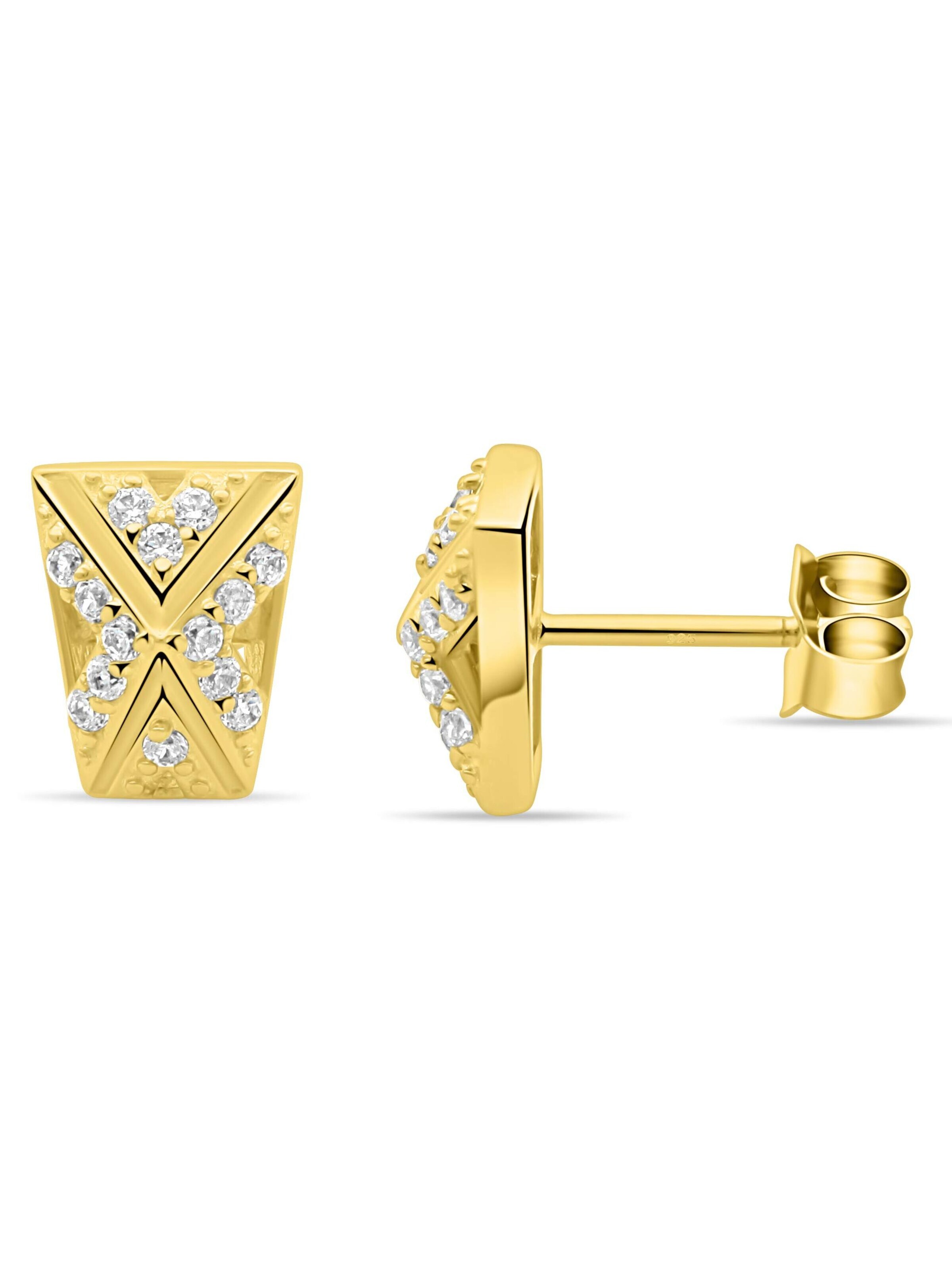 Tony Fein Ohrringe 'Trapez'‌‌‌‌‌ in Gold