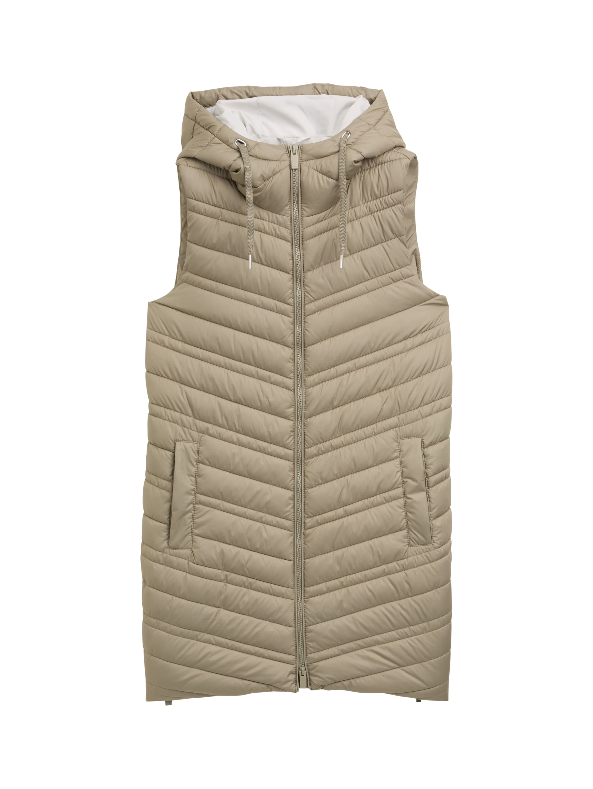 TOM TAILOR Vest in Beige: front