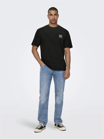 Only & Sons T-Shirt 'KACE' in Schwarz